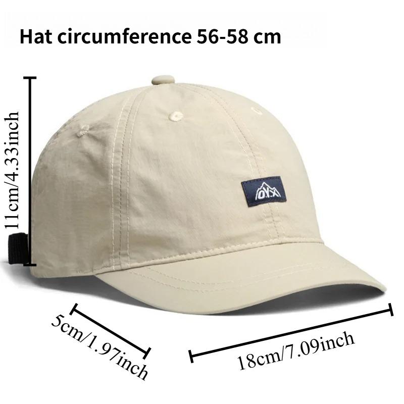 1Pcs Short Brim Baseball Cap Vintage Quick Dry Sports Hat for Outdoor Activities Sun Protection Exquisite Simple and Versatile