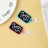 Hanging Style Digital Pendant Watch Square Luminous Pocket Watch  Backpacks Accessory