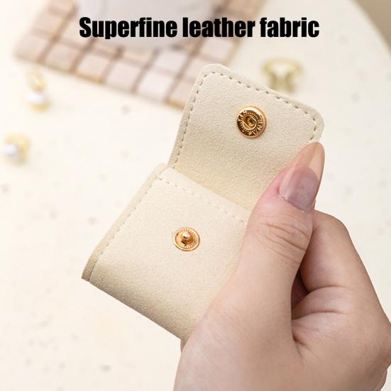 1/3Pcs Jewelry Storage Bag Earring Organizer Solid Color Mini Size Portable Foldable Travel Jewelry Organizer Case with Buckle