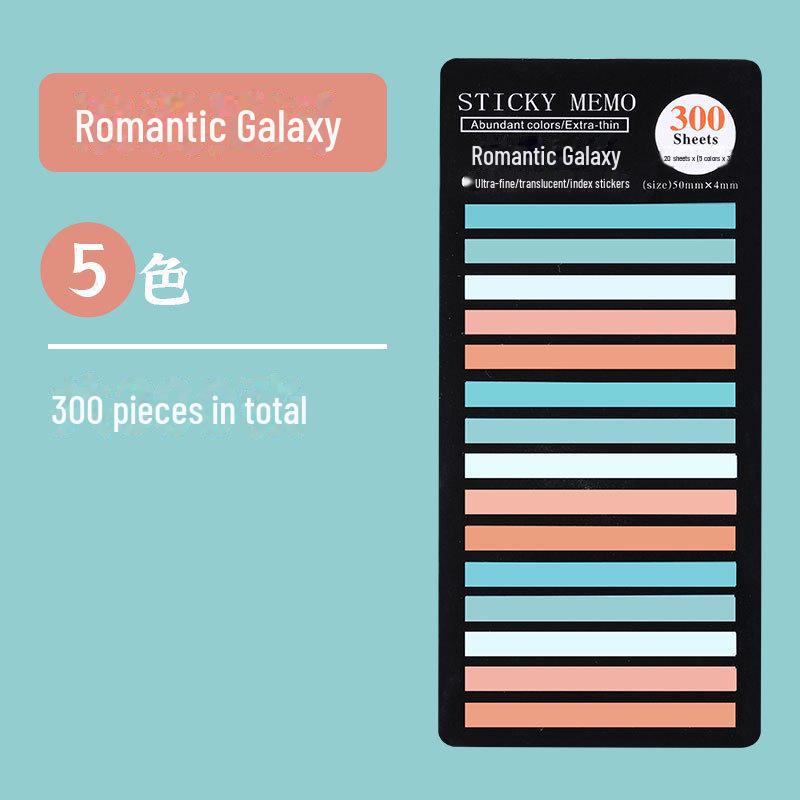 Morandi Color Sticky Notes: Small, Fresh, Writable, Loose-Leaf PET Material for Key Mark Classification