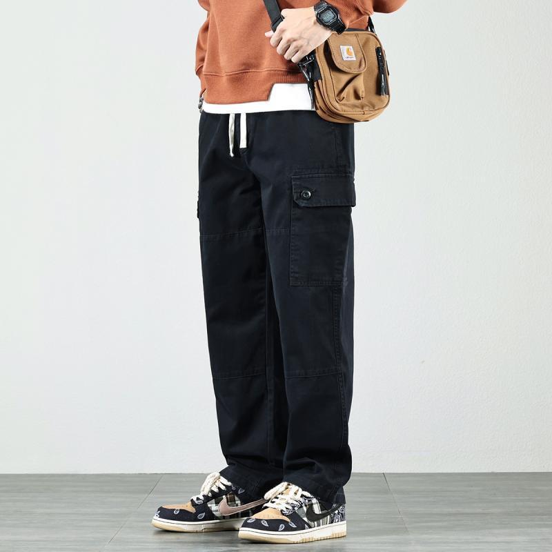 Men's Spring/Summer Fashion: Spliced Personality Trousers with Big Pockets