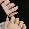 New Light Luxury Zircon Niche Design Sense Unique Opening Ring Women'S Cold Wind Exquisite Fashion Jewelry