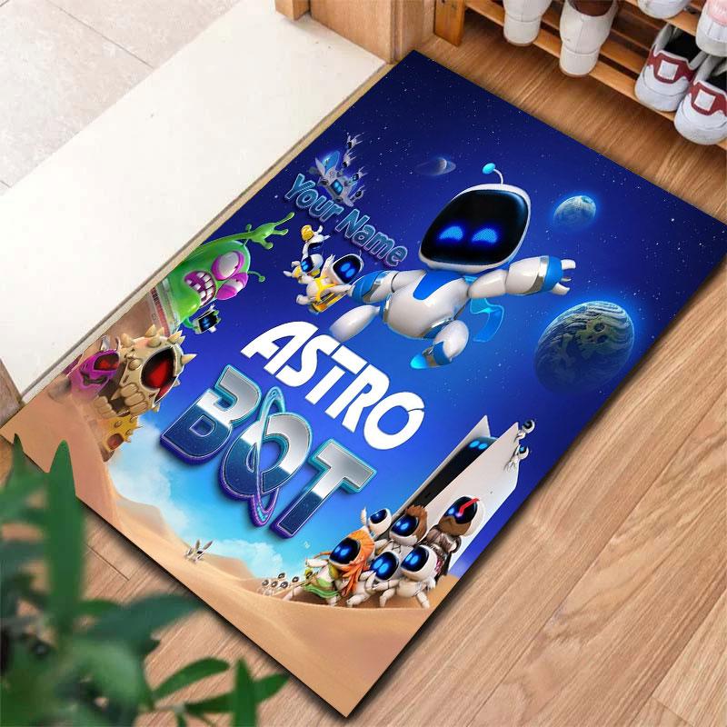 ASTRO BOT Custom Name Carpet Rug for Living Room Bedroom Home Sofa Decoration,Kids play Non-slip Floor Mat