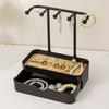 Jewelry   Double Layer Jewelry Drawer Storage Display Rack for Necklaces Bracelet Ear