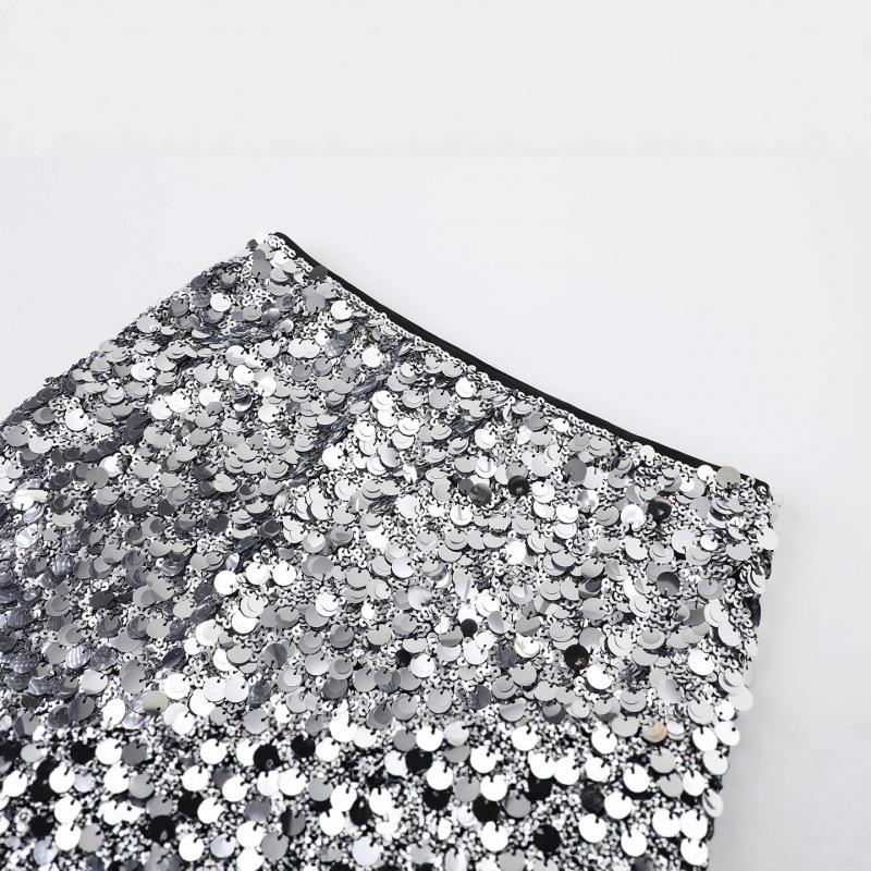 In Stock: 2025 Winter Women's High-Waisted Sequin Bodycon Skirt, Casual & Versatile