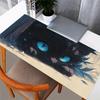 1pc Blue Eyes Black Cat Anime Mouse Pad Big Large Desk Mat Non-Slip Rubber Base Long Keyboard Mousepad for PC Computer Laptop Unisex