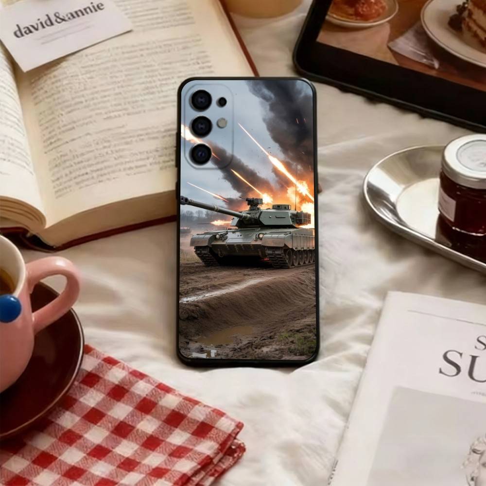 Heavy tank Phone Case For Samsung S25,S24,S21,S22,S23,S30,Ultra,S20,Plus,Fe,Lite,Note,10,Soft Black Cover