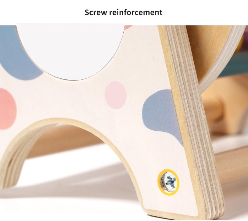 Montessori Wooden Rolling Drum: Color & Shape Sorting for Ages 1-3, Early Education & Life Skills