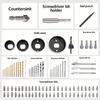 100 Stück Bohrer-Set, 100 Stück Schlagbohrschrauber-Bits & Schraubendreher-Bits-Set, zum Bohren von Metall, Holz, Mauerwerk und Kunststoff