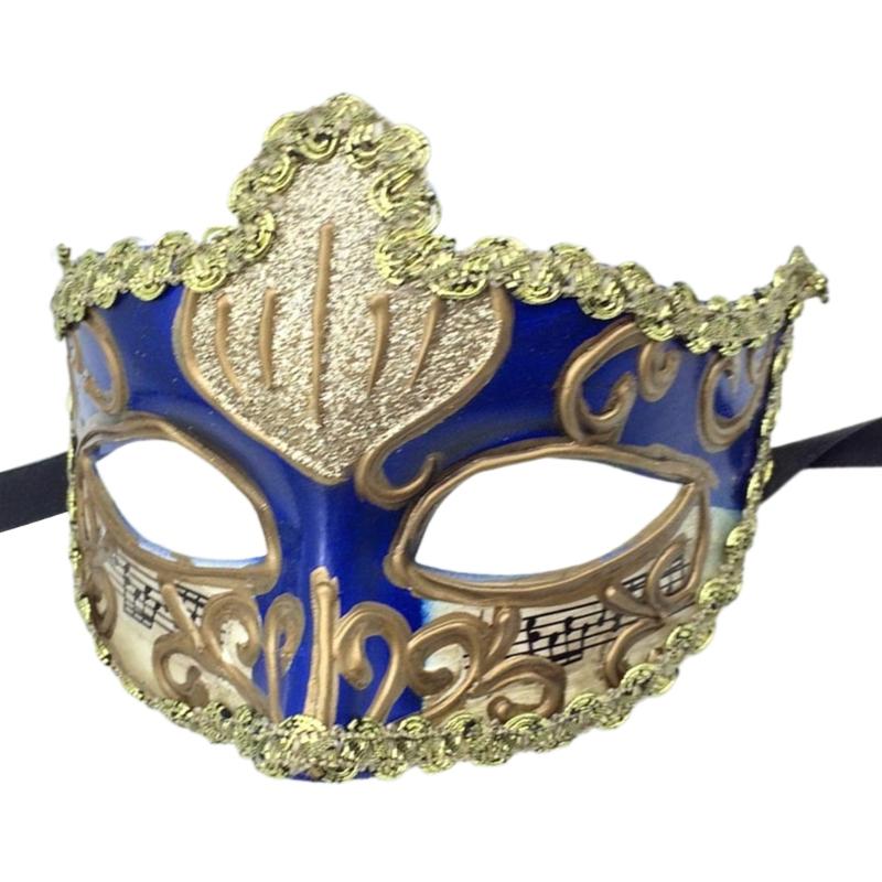 Unisex Masquerade Mask Half Face Mask Halloween Party Mask Hand Painted Masquerade Eye Mask For Men Women Cosplay