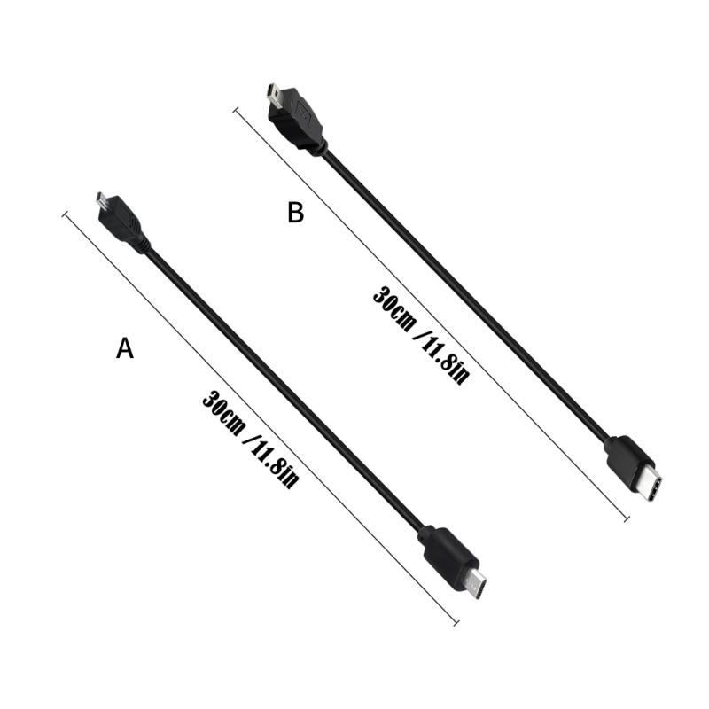 USB C Data Cord Mini USB to USB C OTGCable Mini8P to MicroCord for Easy File Transfer to Computer Mobile Device