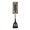 Black Wood Handle Silicone Kitchenware Set: Food-Grade Spatula, Soup Ladle & Cooking Utensils