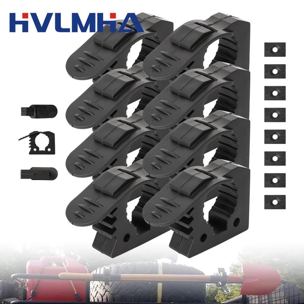 1-8pcs Rubber Clamps Quick Release Mounting Clamps 30-40mm for Car Off Road Truck Trailer RV Boat Accessories Mounting Tools