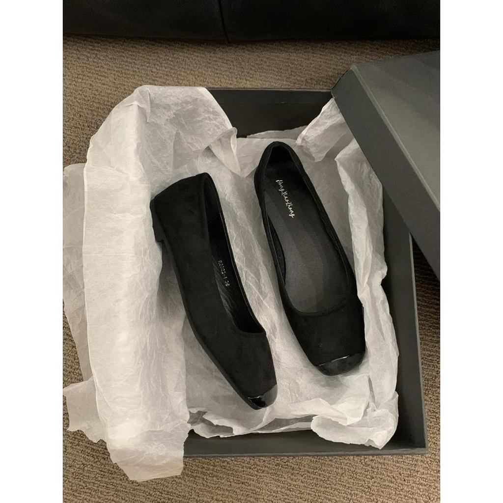 French flat-soled retro single shoes women's shoes 2025 new spring, autumn and winter one-pedal grandma shoes small fragrant evening shoes