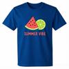 Unisex 100 Cotton Oversize T Shirt Summer Vibe Watermelon Lime Print Casual Beach Short Sleeve Tee