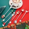 4/6pcs Christmas Spoon and Fork Set Stainless Steel Creative Tableware Coffee Tea Dessert Spoon and Fork Exquisite Gift Set