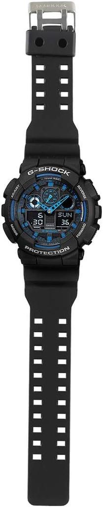 Casio G-Shock GA-100-1A2 Ana-Digi Magnetic Resistant Men's Watch Black Blue (Parallel Import)