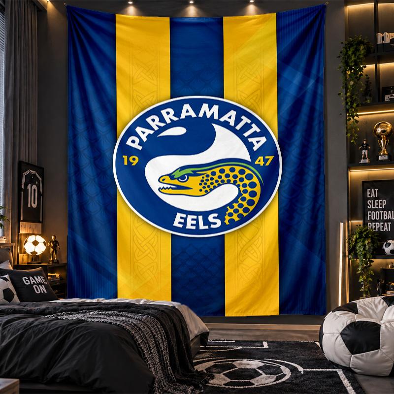 Wandbehang Tapisserie Parramatta Eels Drucktuch für Wohnzimmer Schlafzimmer Heimdekoration