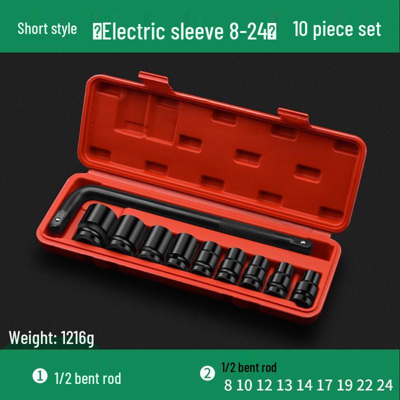 Extended Electric Hex Socket Hand Drill and Impact Wrench Tool Set