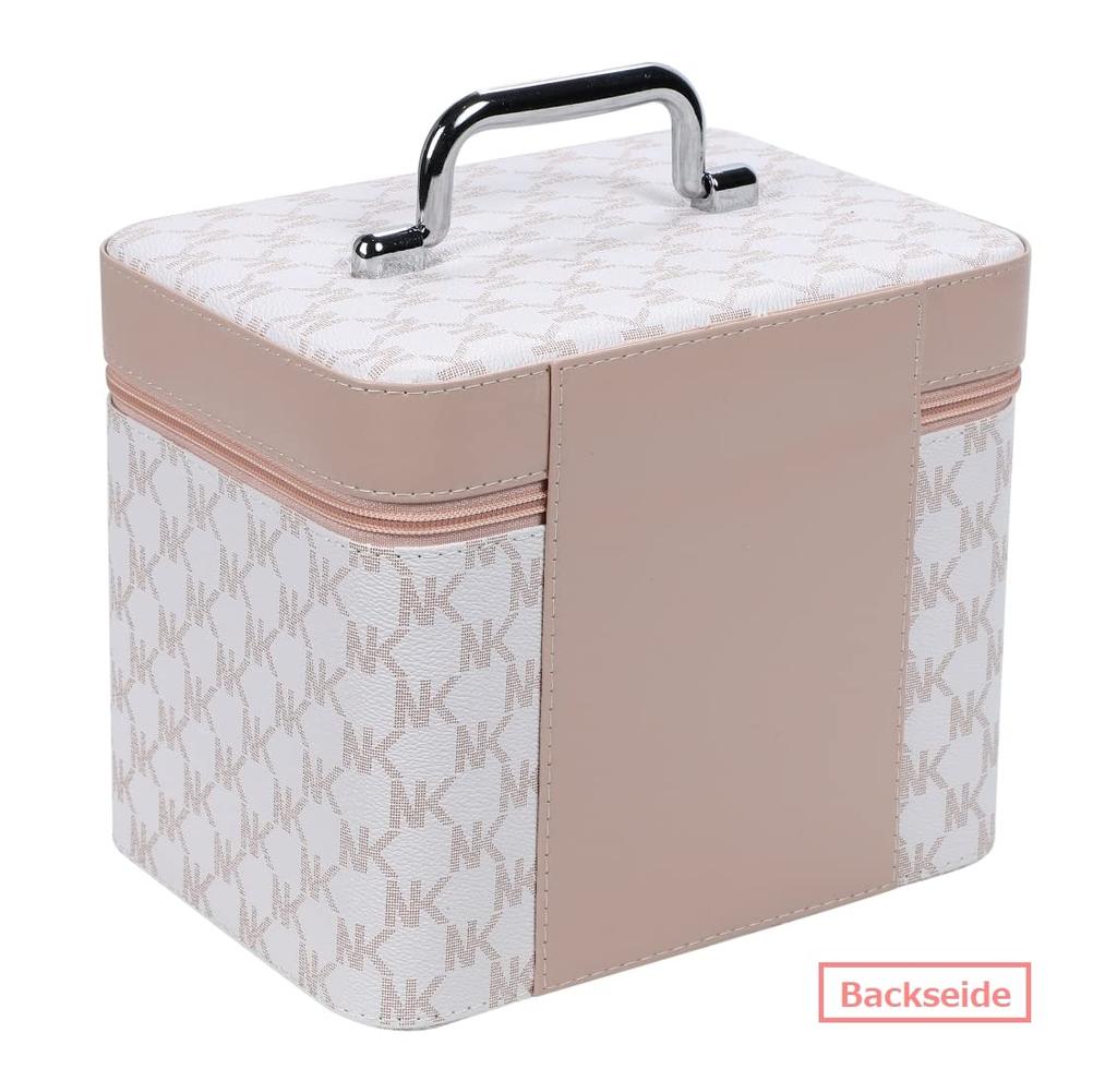 Makeup Cosmetic Box with White Rose Embossed r_planning Box, Mirror,