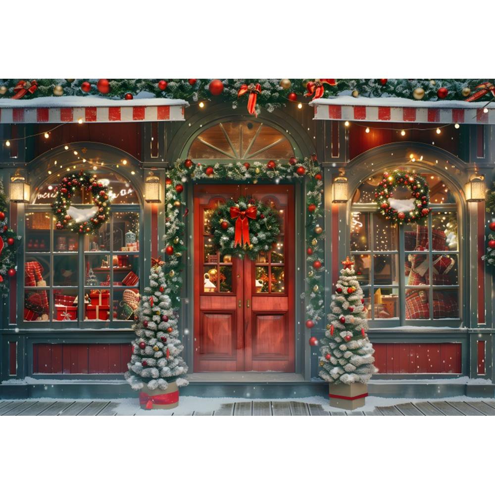 Christmas Candy Toy Store Christmas Tree Gift Theme Banner Background Birthday Party Decoration Photography Background Cloth 5