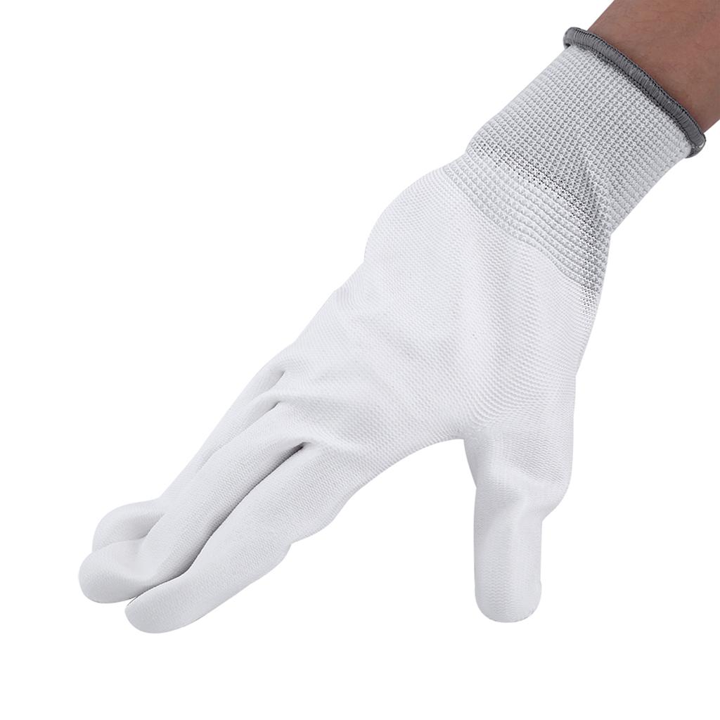 Anti Static Antiskid Glove PU Coated Palm Finger Part for PC Computer Phone (S)