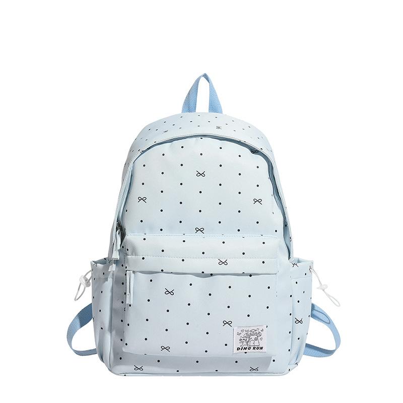 Schoolbag Schoolbag Junior High School Student Girl Heart Atmosphere Polka Dot Bow Versatile High Value Flash Student Backpack