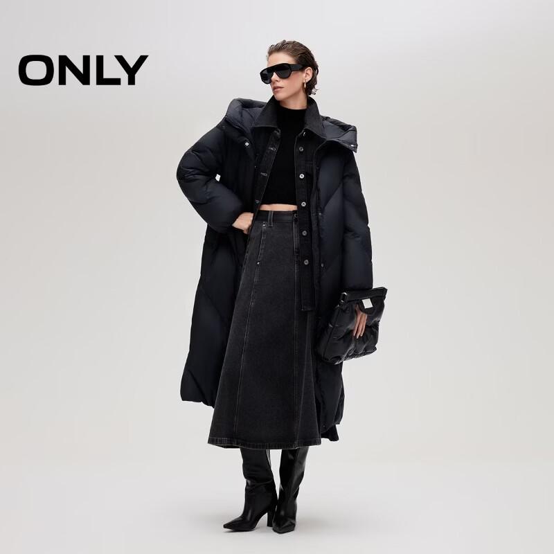 Only Women's Long Hooded Down Puffer Jacket