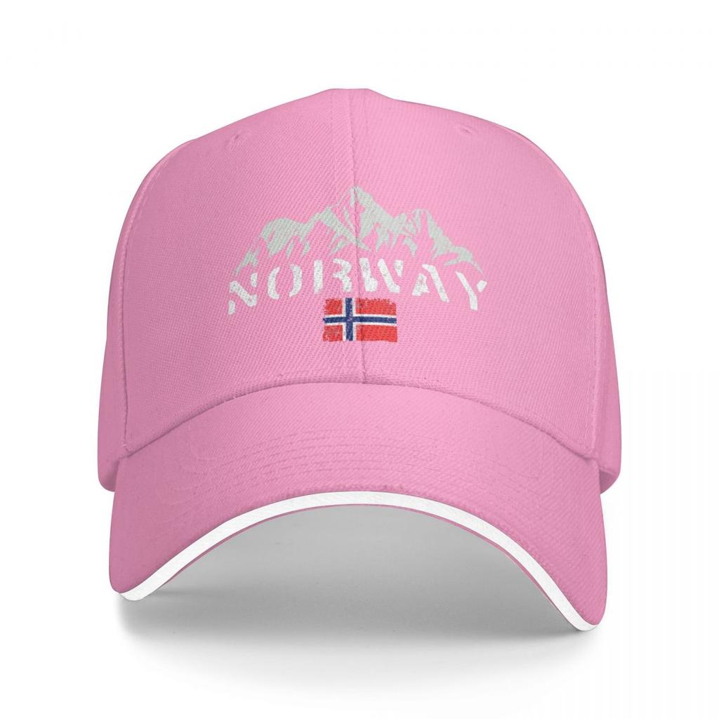 Vintage-Baseballkappen mit Schirm, Norwegen Fjord- und Bergmotiven, Herren- und Damenhüte