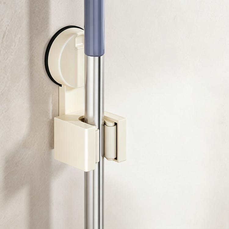 No-drill Suction Cup Wall Mount Mop Holder Broom Storage Clip