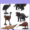 Set di Figure di Animali Formichiere Ornitorinco Con Materiale in PVC Per Esposizione Educativa e Collezionisti