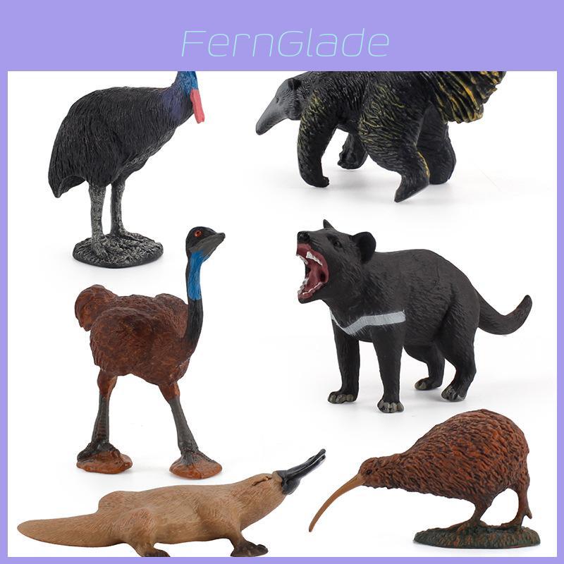 Set di Figure di Animali Formichiere Ornitorinco Con Materiale in PVC Per Esposizione Educativa e Collezionisti