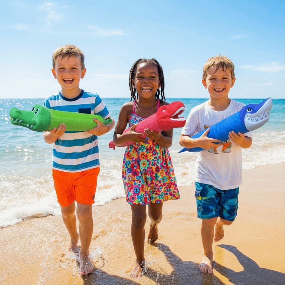 Cartoon Design Water Squirter Colorful EVA Shark Squirter Toys Pool Toys Water Toys  Backyard Play