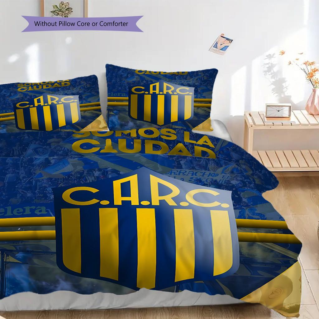 Rosario Central Pattern Bedding Quilt Set Quilt Cover Pillowcase Home Decoration Birthday Gift (1 * duvet cover + 2 * pillowcase, without core)