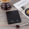 Stainless Steel Timer Coffee Scale,Rechargeable Kitchen Scale 3kg Precision 0.1g,High-definition Backlight Display,Unit:g/oz/ml