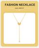 Vnox Minimalist Butterfly Teardrop Zirconia Y-shaped Necklace for Women Trendy Gold Plated Crystal Necklace Popular Jewlery