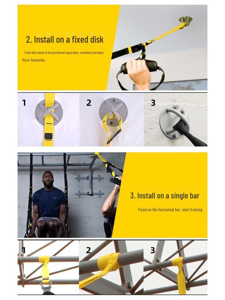Multifunctional TRX Suspension Training Straps and Resistance Bands for Home Fitness.