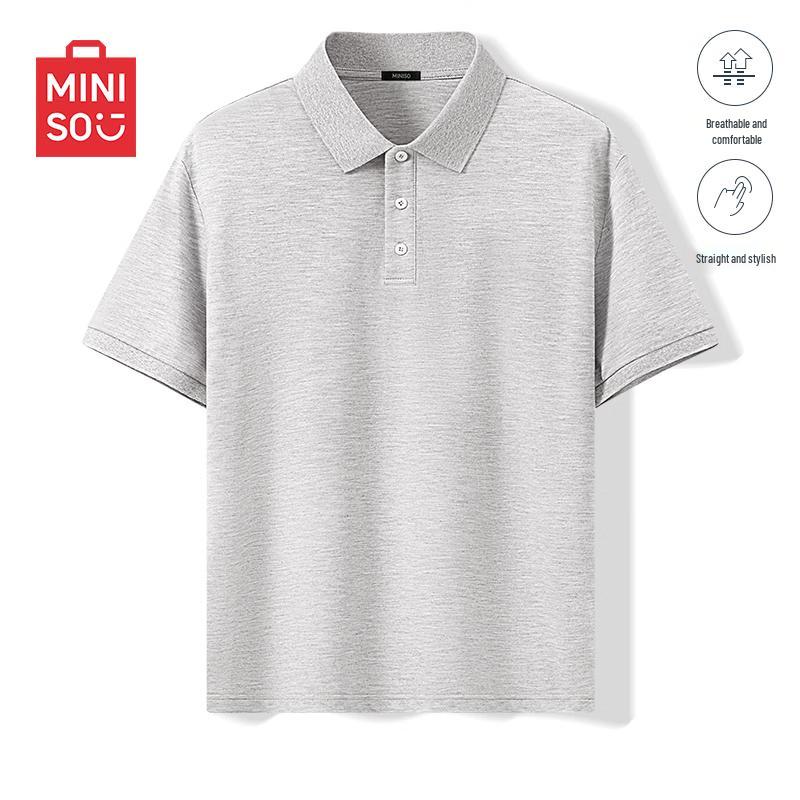 MINISO Men's Casual Short-Sleeved Polo Shirt