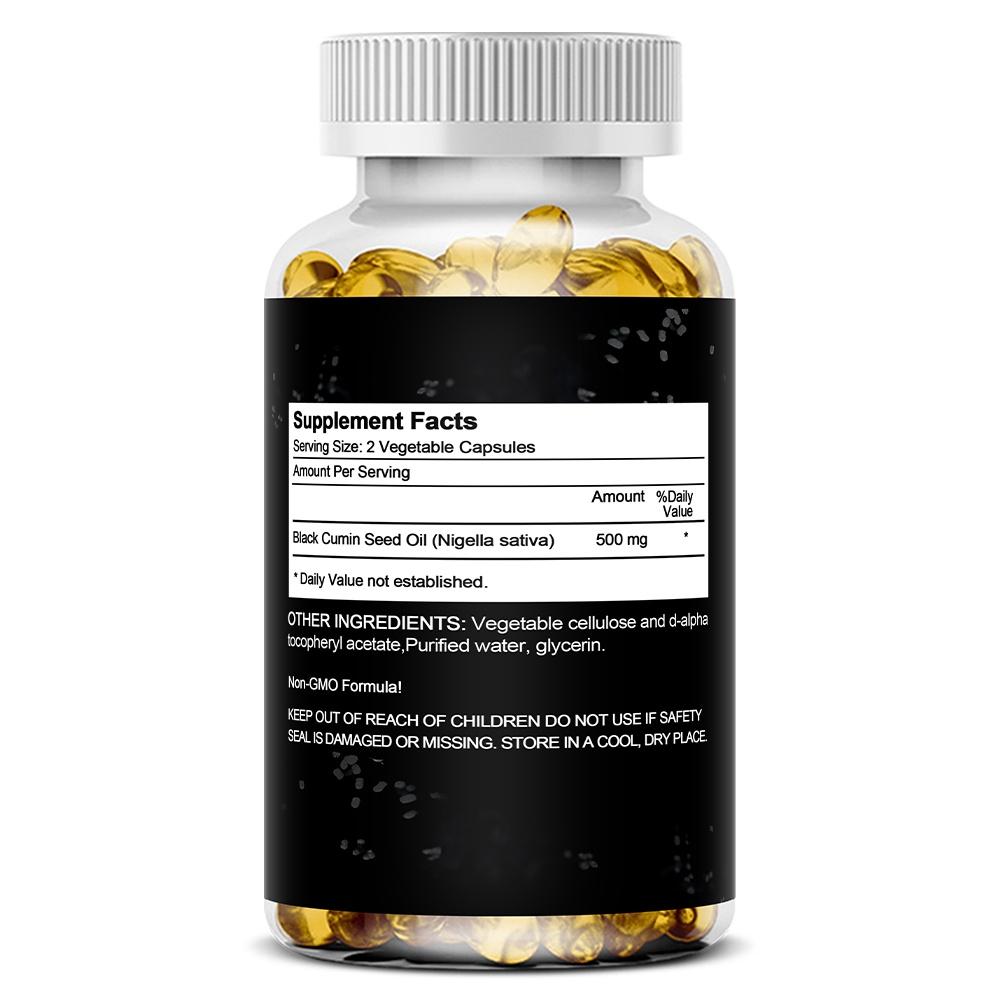 Balincer Black Seed Oil Capsules, Black Cumin Seed Oil, Nigella Sativa, 500mg, 120 Caps