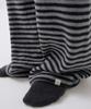 Sayu Striped Brush Elastic Pants Black
