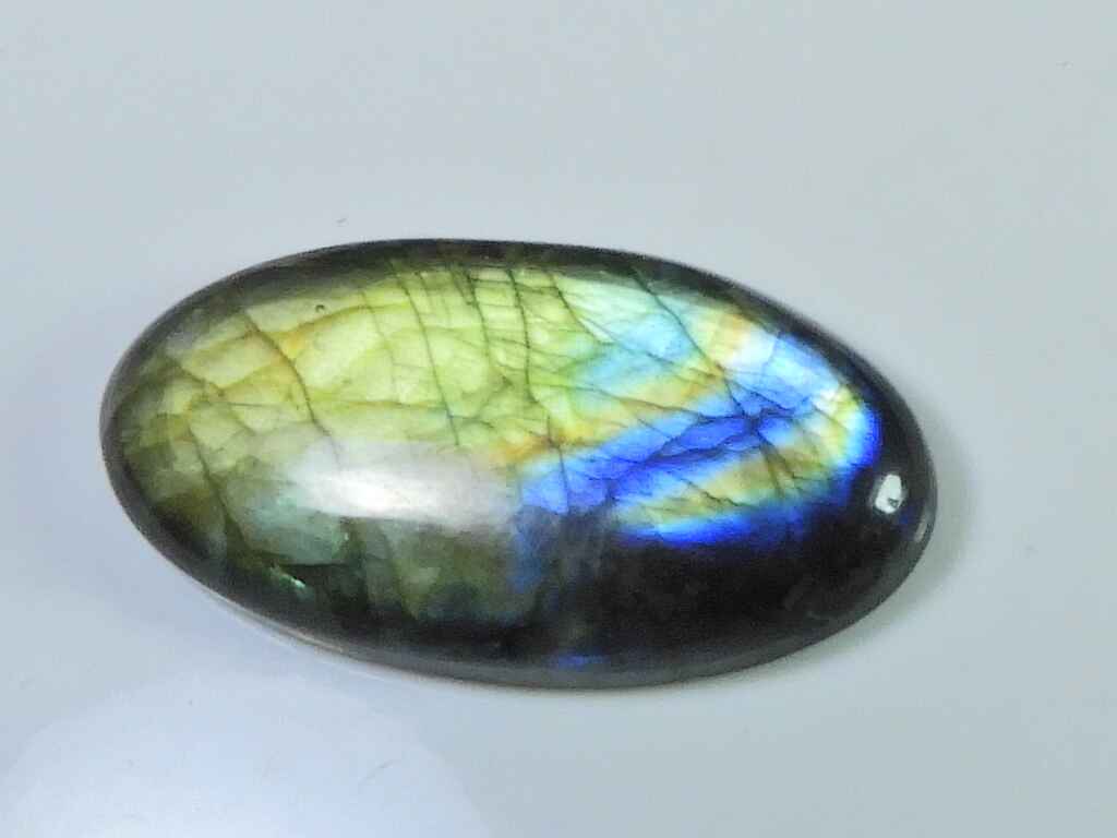 

22X45X5MM Multi Fire Labradorite Oval Cabochon Loose Natural Gemstone 71Cts. SK-3942
