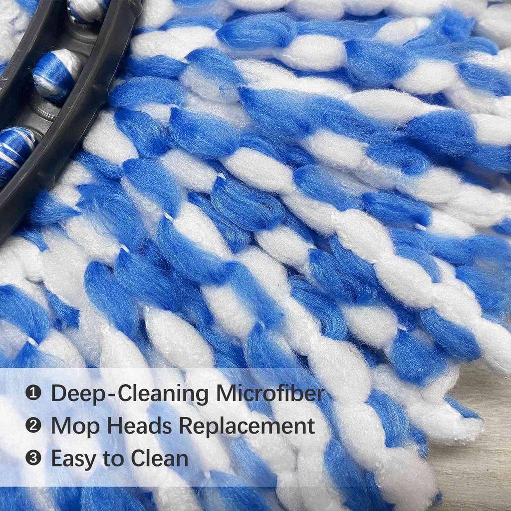 For O-Cedar EasyWring 2 Tank System Rotating Mop Base+4 Spin Mop Replacement Cloth Head Accessories Set