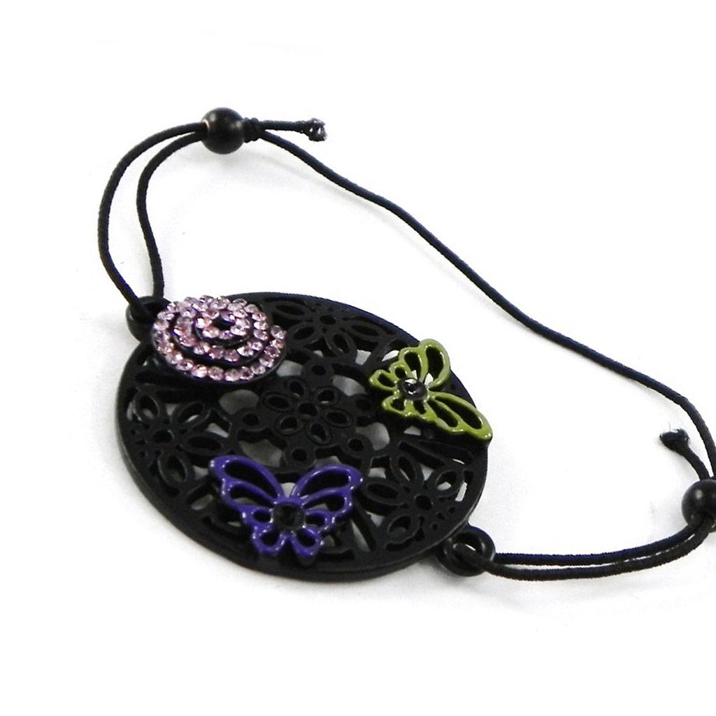 NOA [H8746] - Designer Bracelet 'Carmen' Purple Green