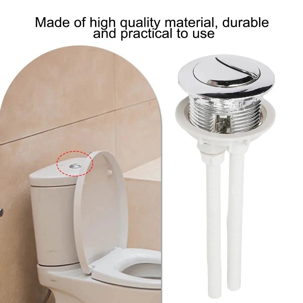 38/48/58MM Dual Push Button Universal Flush Toilet Button Water Tank Cover Button Double Rods Bathroom Toilet Switch Accessories