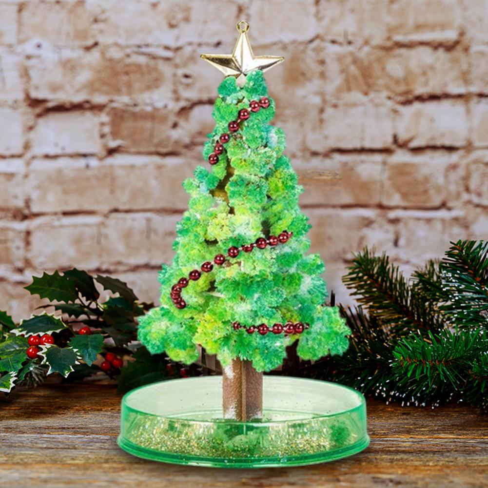 Mini Magic Christmas Tree Decor Educational Artificial Paper Xmas Tree Decors Novelty DIY Fun Xmas Gift for Adults Kids