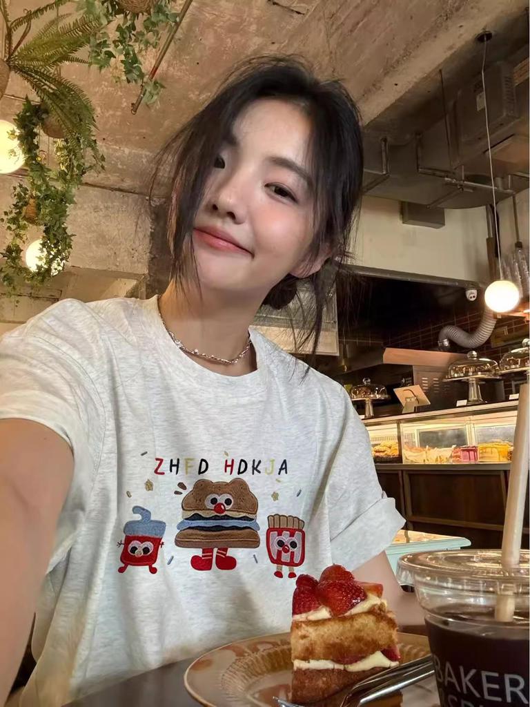 Women's Oversized Gray Cotton T-Shirt - New 2025 Loose-Fit Design