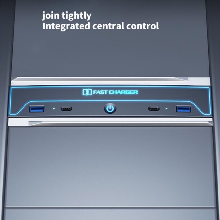 Fast Charging USB Hub with Sliding Lid Multiple Port Dock Console Multiport Charger Simple Installs for Car Model 3