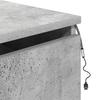 Wall Mounted Nightstand with LED Lights Concrete Grey