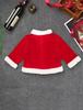 Baby Boys Christmas Santa Claus Costume Outfit Long Sleeves Velvet Top + Trousers Set