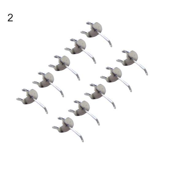 10Pcs Pegboard Hooks Straight Upturned Design Iron Shelf Display Hangers for Supermarkets Home Organization